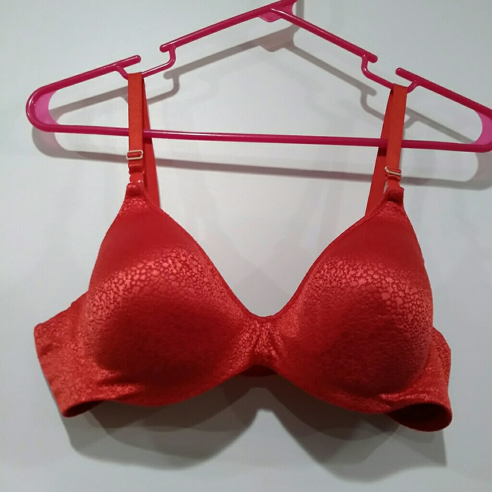 Red Warner's Underwire Bra